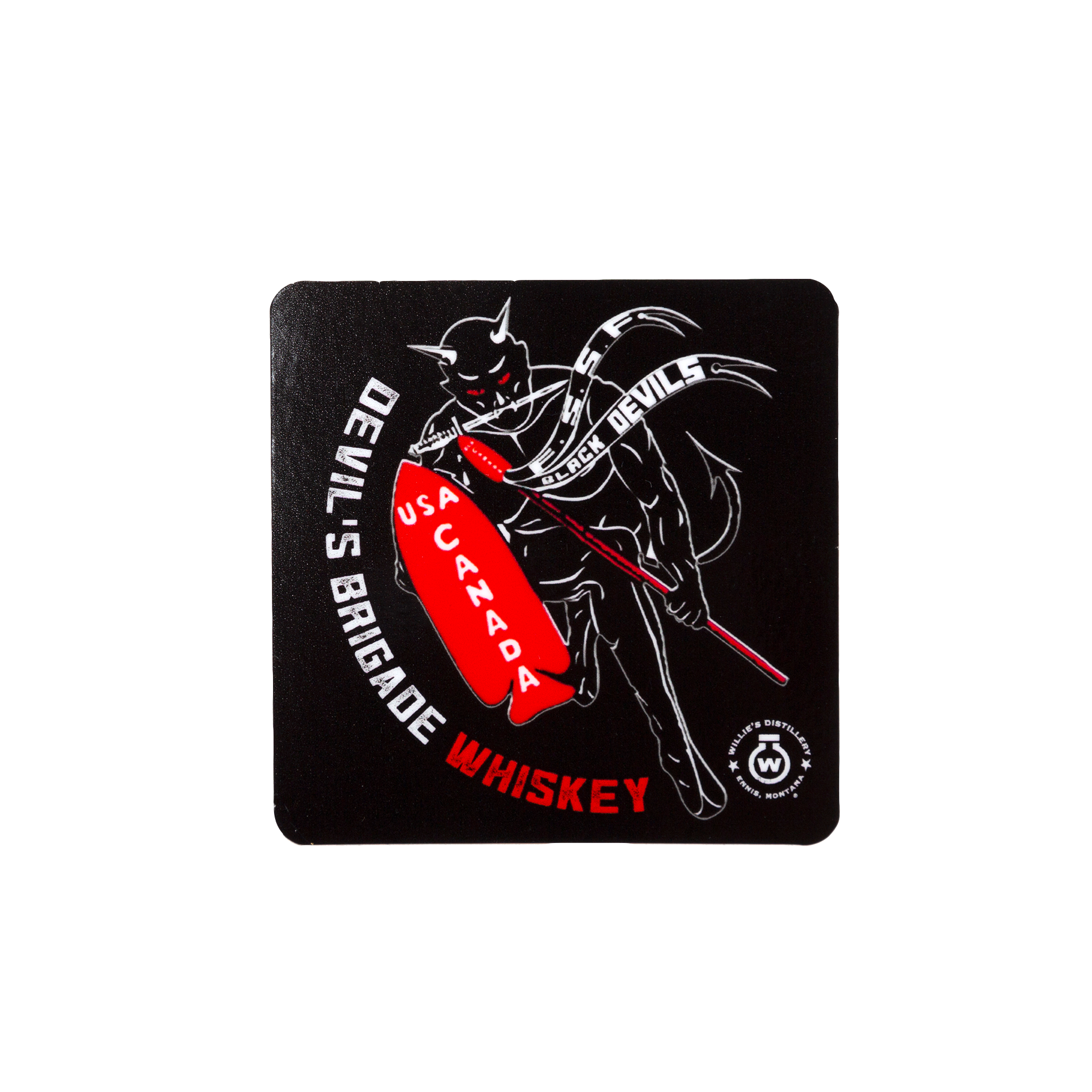 Devil's Brigade Shiny Vinyl Stickers