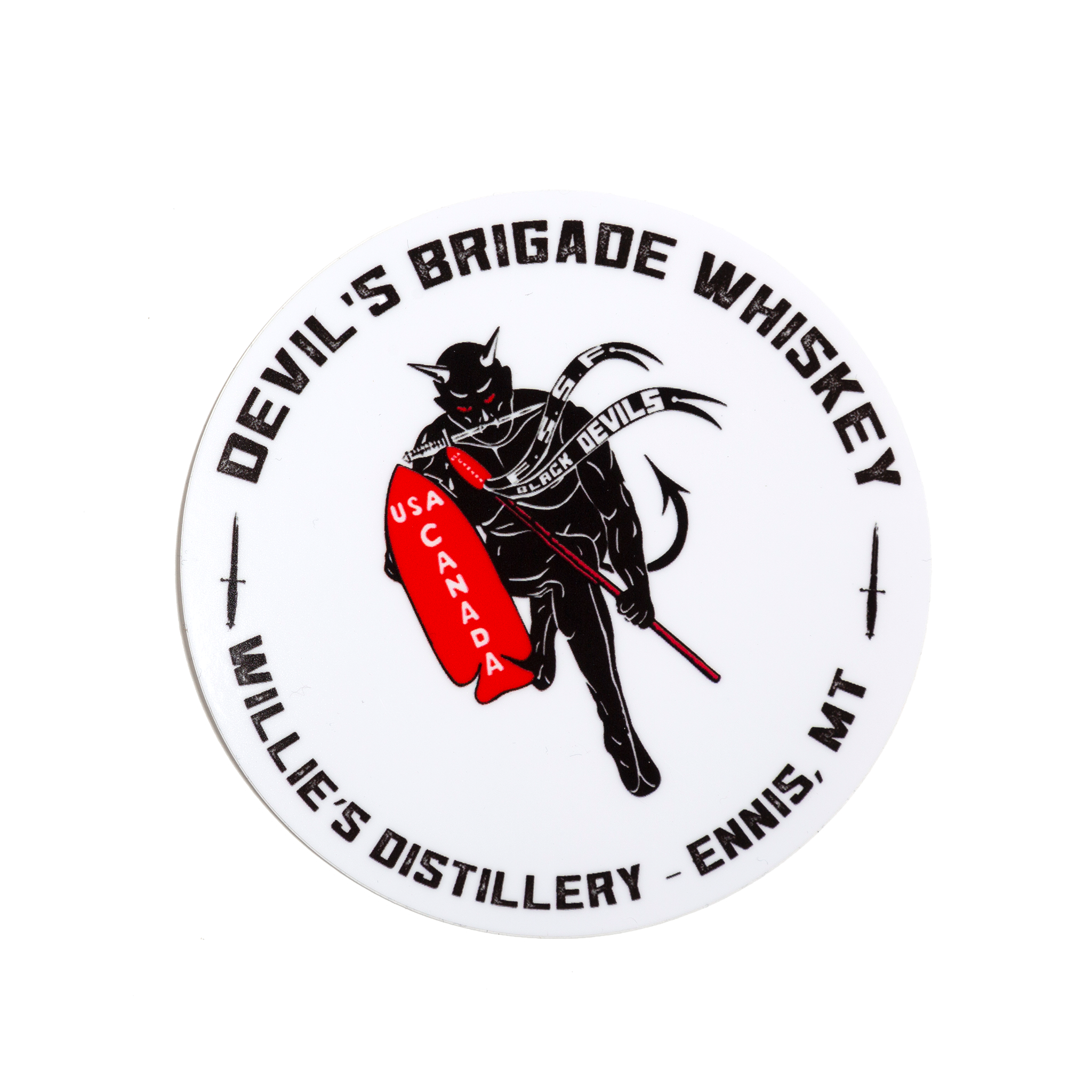 Devil's Brigade Shiny Vinyl Stickers