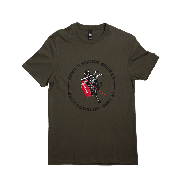 Men's Devils Brigade Large Logo Sueded T