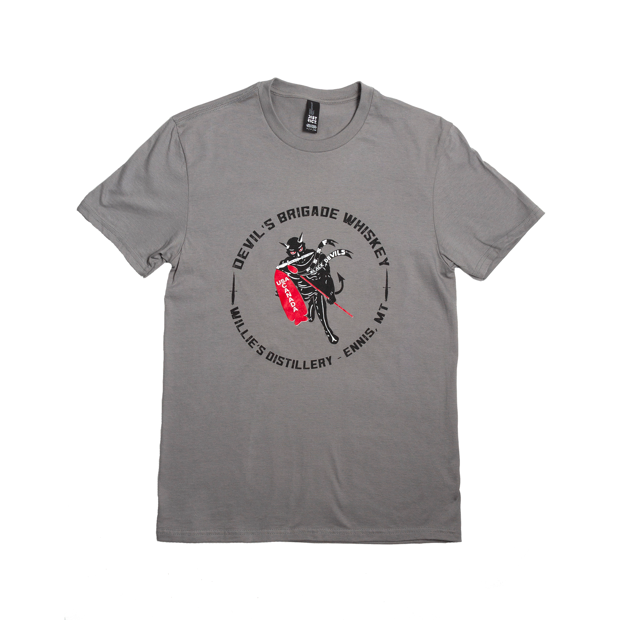 Men's Devils Brigade Large Logo Sueded T