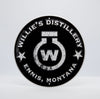 Decorative Metal Round Willie's Logo Tin Tacker
