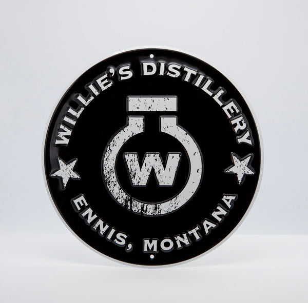 Decorative Metal Round Willie's Logo Tin Tacker