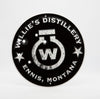 Decorative Metal Round Willie's Logo Tin Tacker