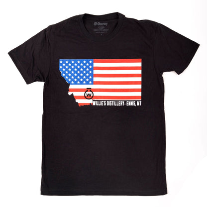 Montana American Flag T-Shirt