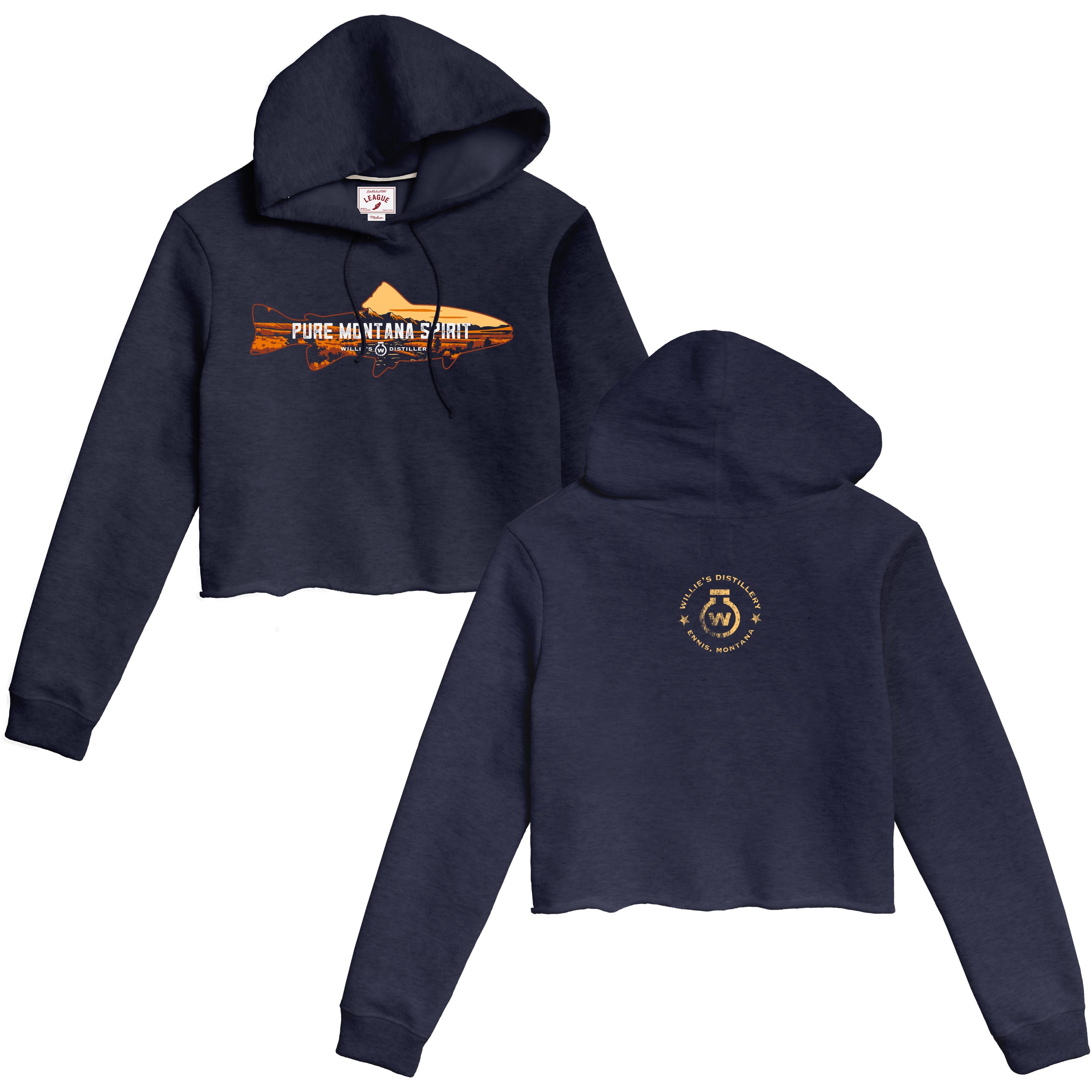 Pure Montana Spirit Women's Cropped Hoodie