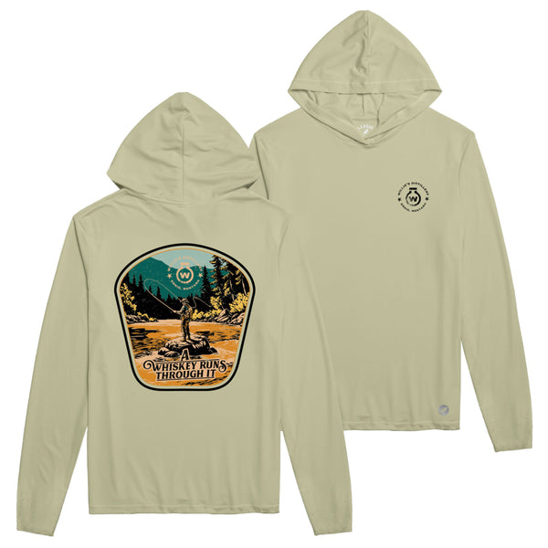 "A Whiskey Runs Through It" Fishing Hoodie