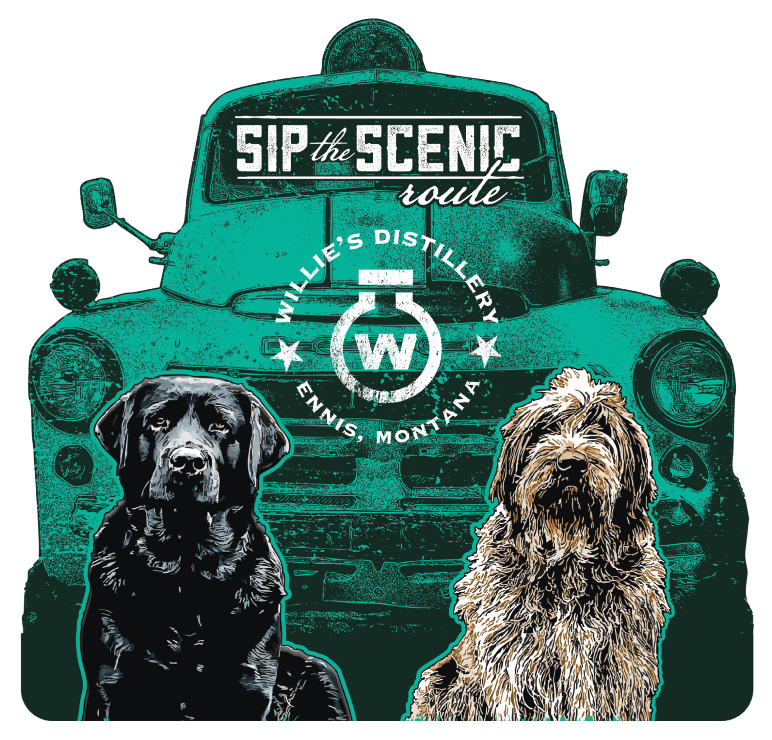 Willie's Distillery Specialty Stickers