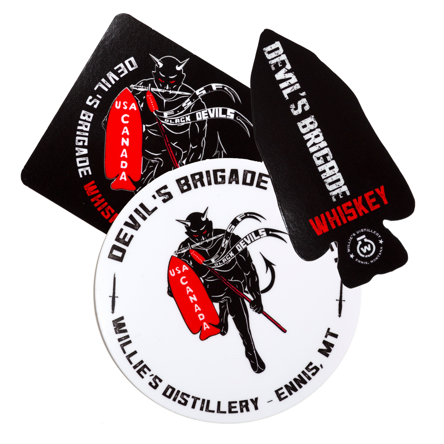 Devil's Brigade Shiny Vinyl Stickers