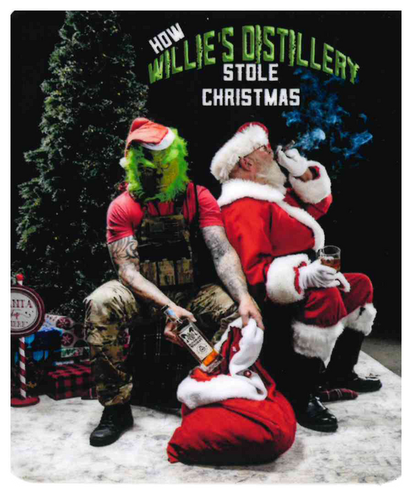 How Willie's Distillery Stole Christmas Sticker