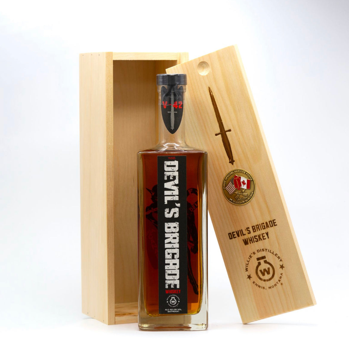 Devil's Brigade Ekan Wooden Bottle Box